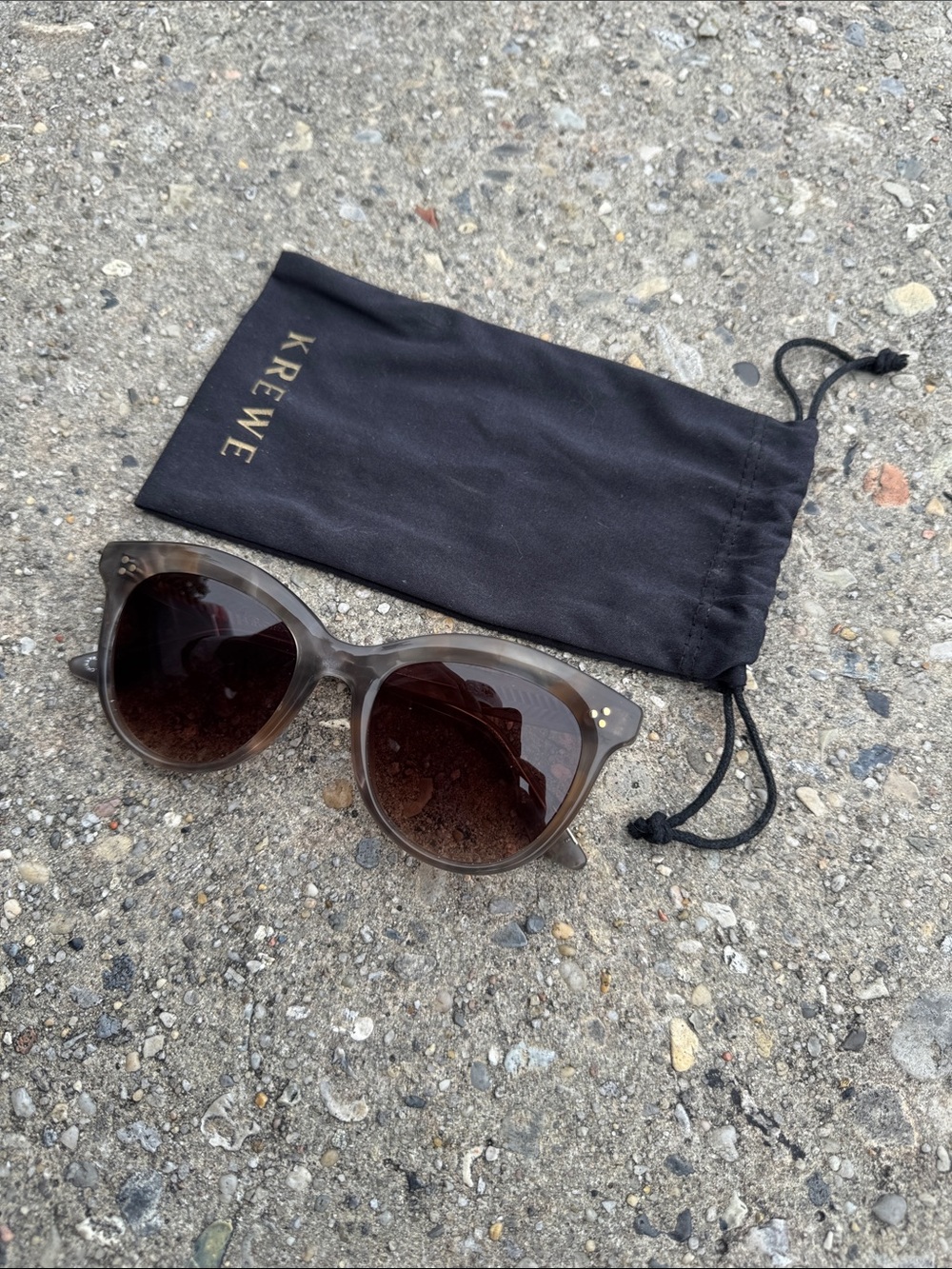 KREWE Lindsay Brown/Gray Gradient Cat-Eye Sunglasses